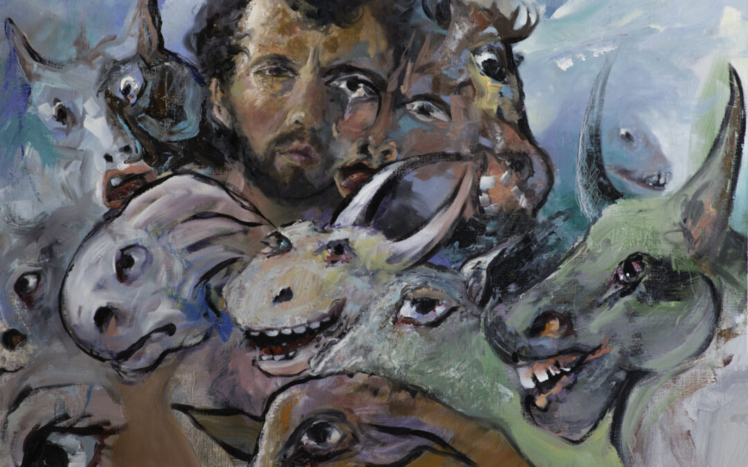 Dario and Animals | Size: 39″ x 48″