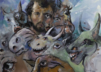 Dario and Animals | Size: 39″ x 48″