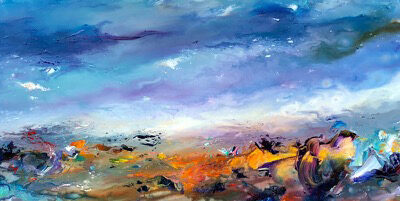 Earth Dream | Size: 60″ x 20″ Acrylic on canvas