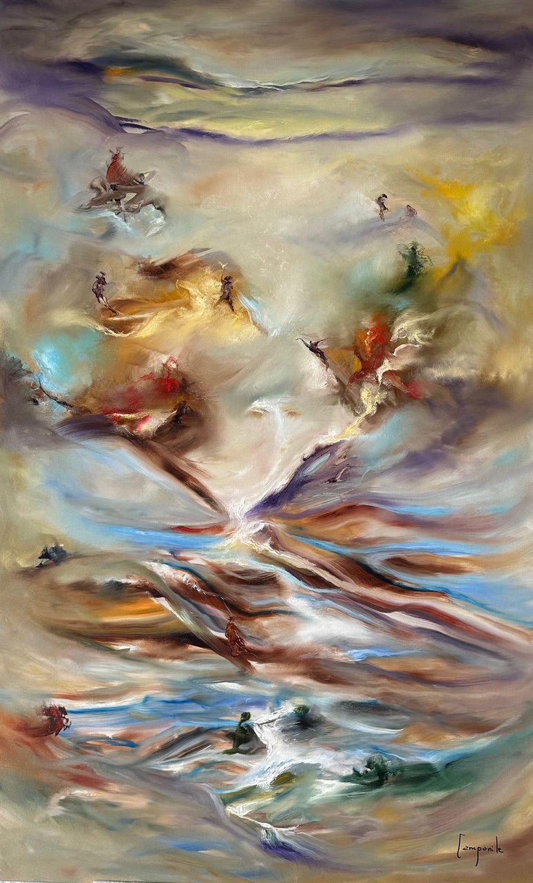 Worlds Apart Year: 2024 Size: 48" x 30" dario campanile